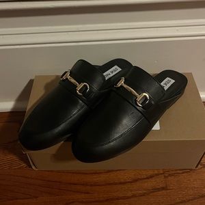 Size 7.5, Steve Madden, Black Loafers